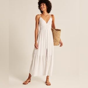 Abercrombie & Fitch Button-Through Maxi Dress